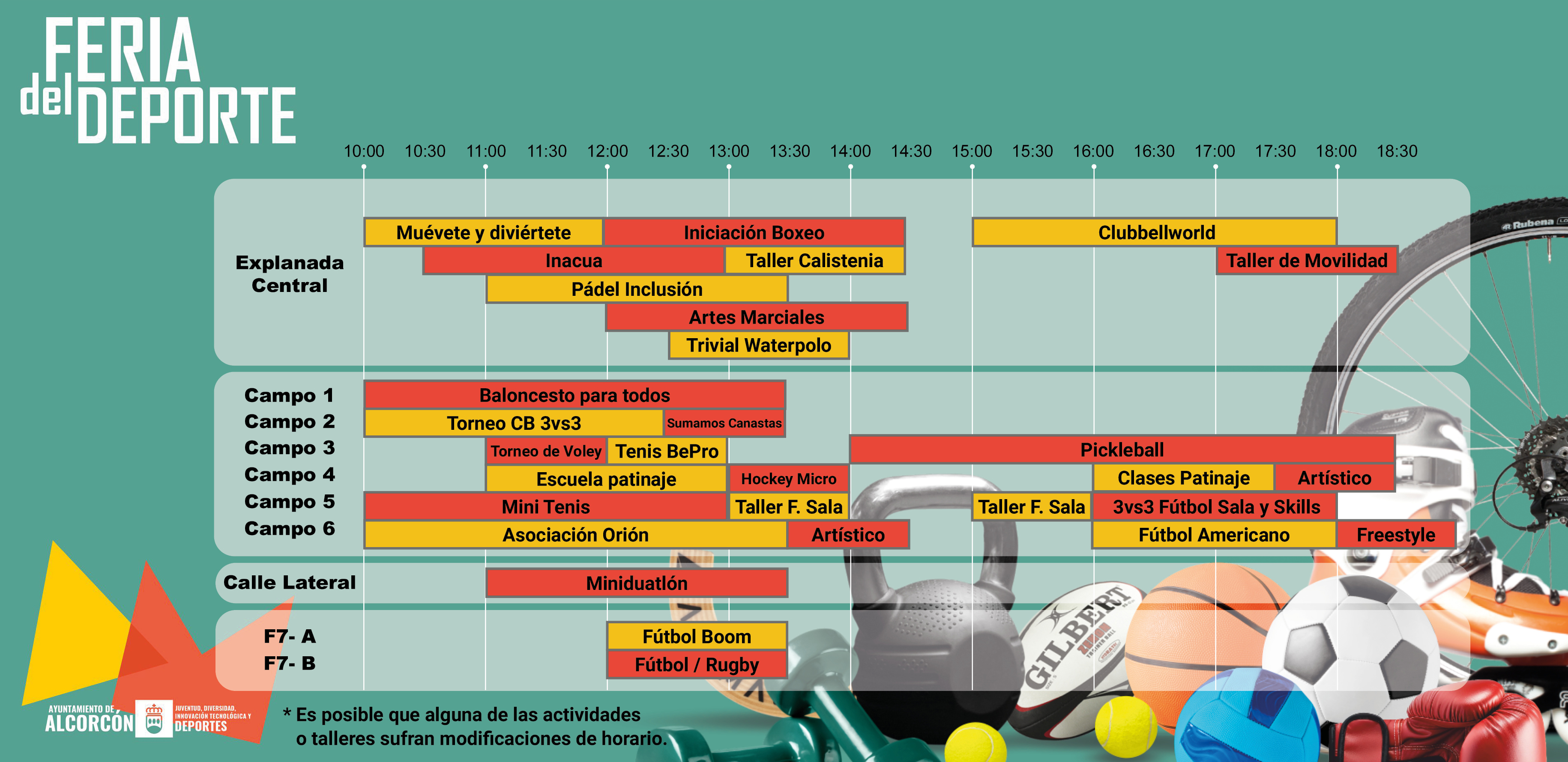 Horarios Feria del Deporte