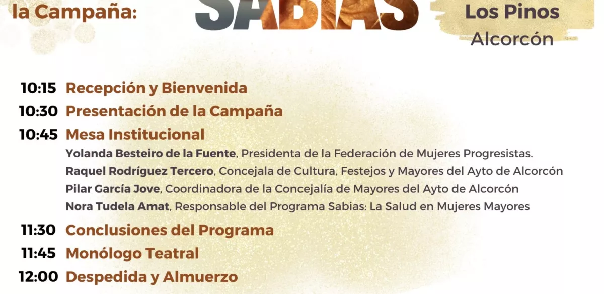 presentación de ‘Sabias’ un programa que pone el foco en las mujeres mayores y en el trato sociosanitario que reciben
