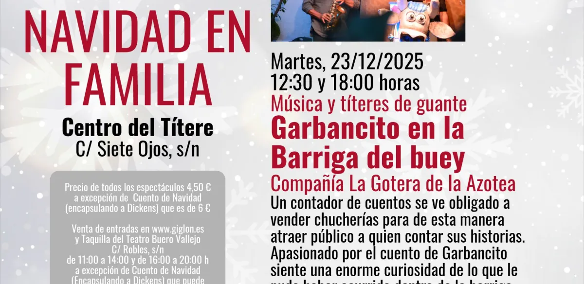 NAVIDAD EN FAMILIA: Garbancito en la Barriga del buey