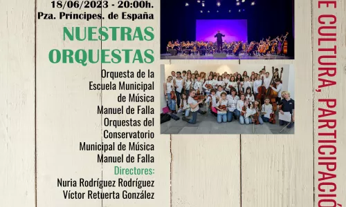 MÚSICA EN LAS PLAZAS: NUESTRAS ORQUESTAS. Domingo 18 de junio 